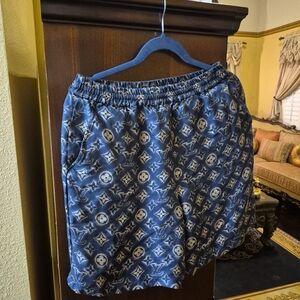 Blue Patterned Shorts LV